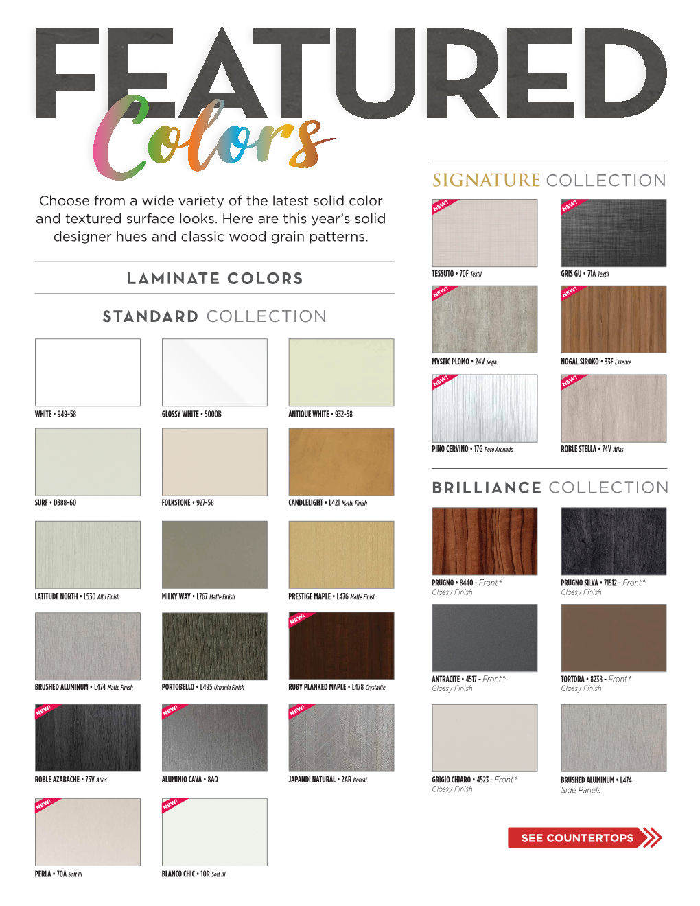 To View, Download Or Print Our Featured Colors File