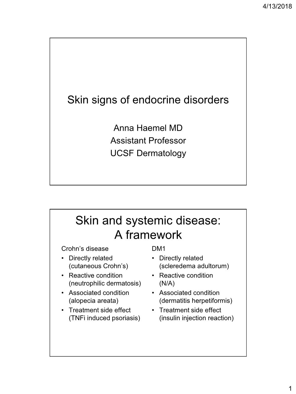 Skin Signs of Endocrine Disorders