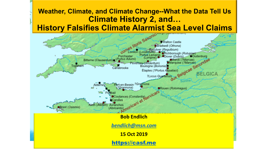 History Falsifies Climate Alarmist Sea Level Claims