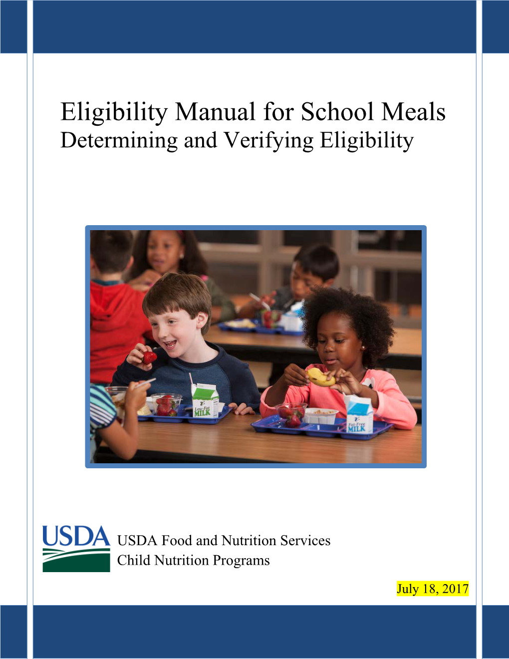 USDA Eligibility Manual for School Meals