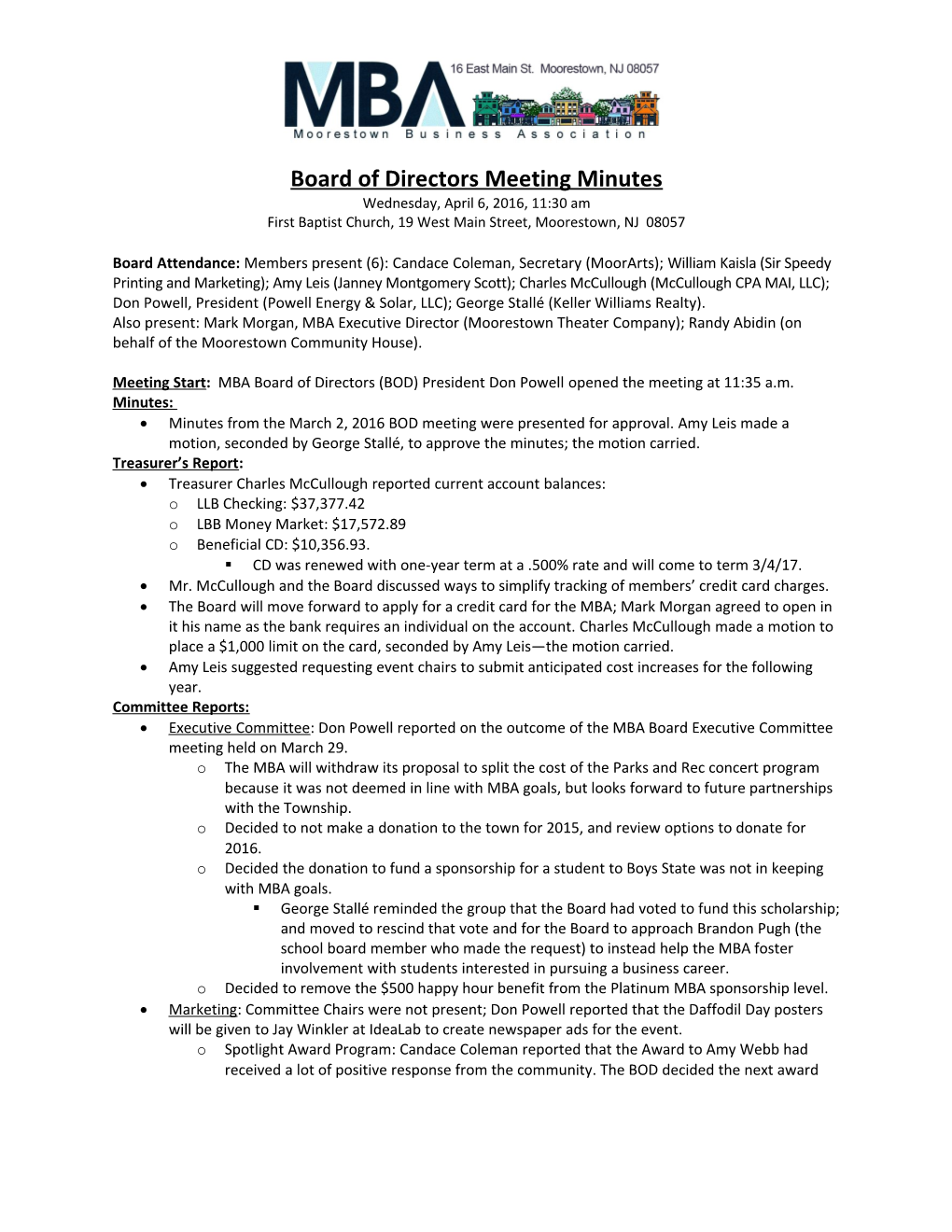 Board of Directors Meeting Minutes s5