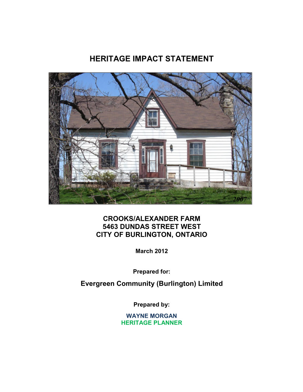 Heritage Impact Statement