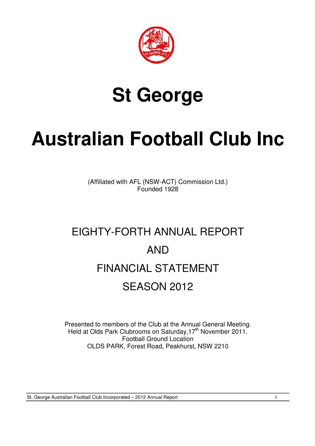 St George Australian Football Club