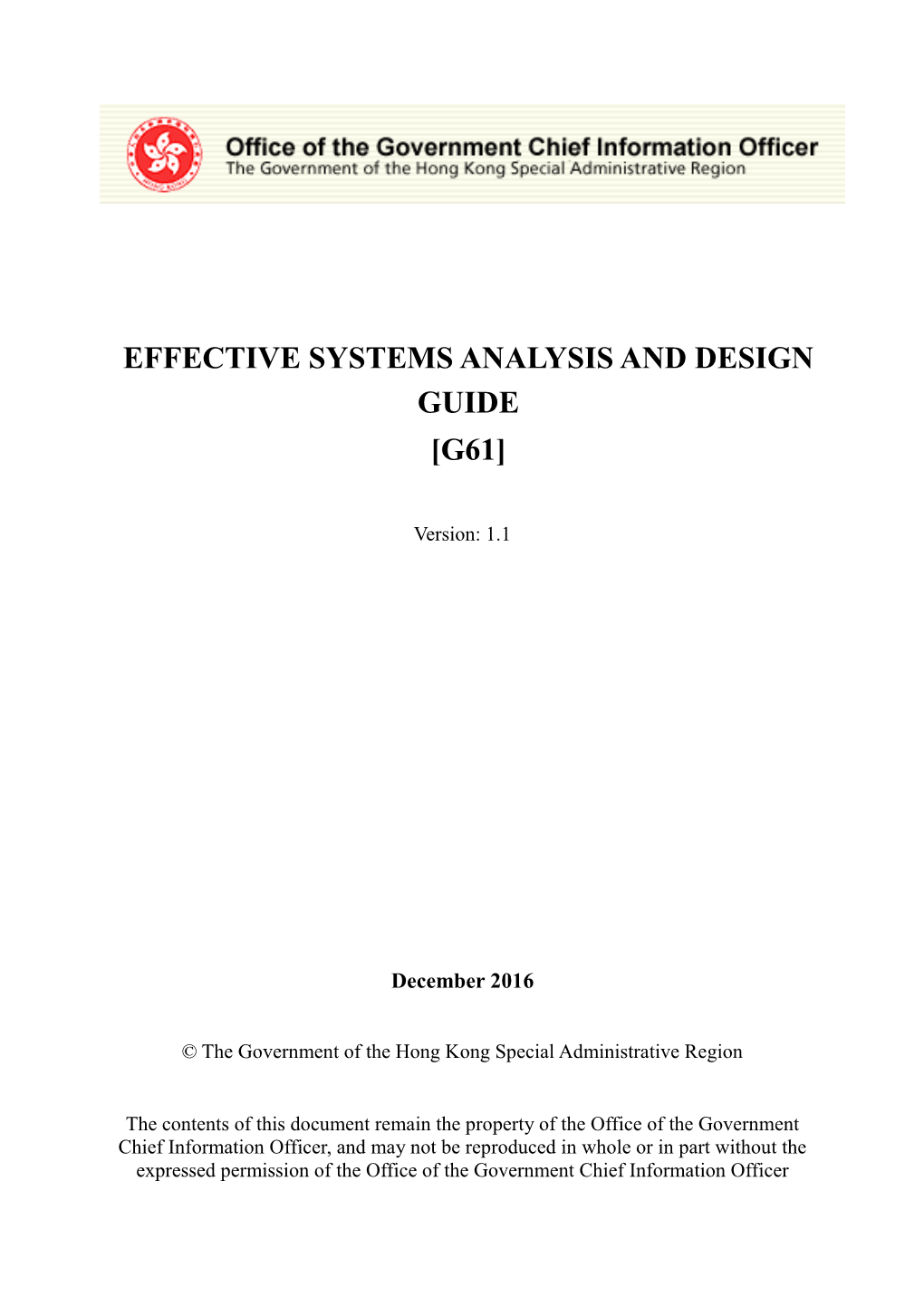 Effective Systems Analysis and Design Guide [G61]