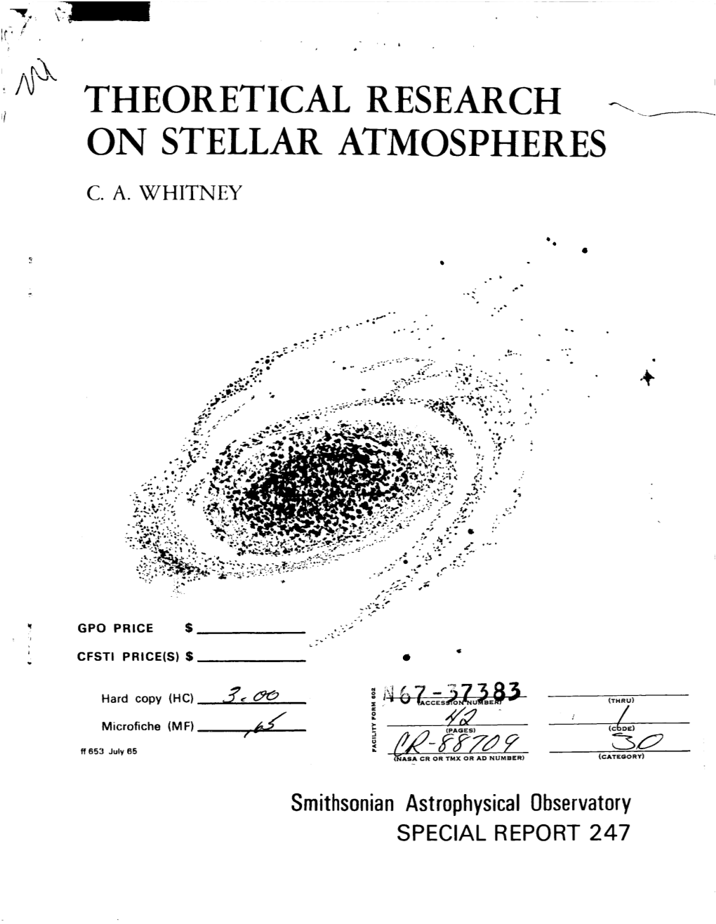 THEORETICAL RESEARCH Y,-.--.--.L on STELLAR ATMOSPHERES