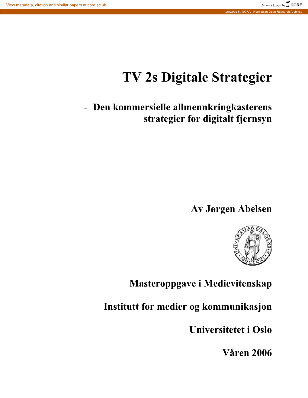 TV 2S Digitale Strategier