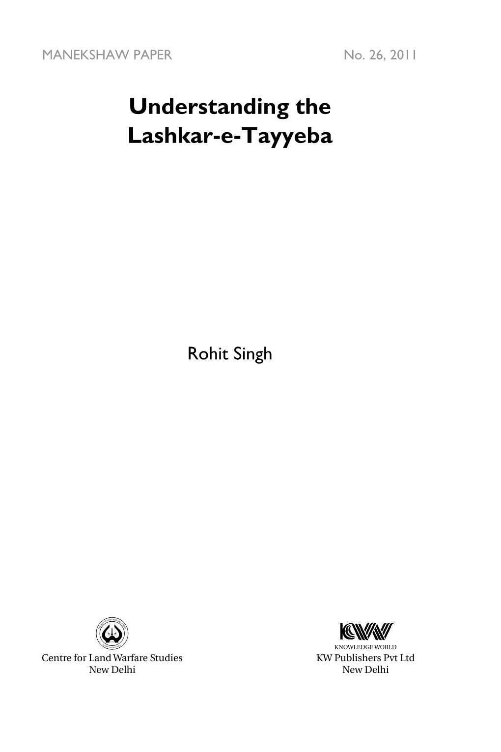 Understanding the Lashkar-E-Tayyeba