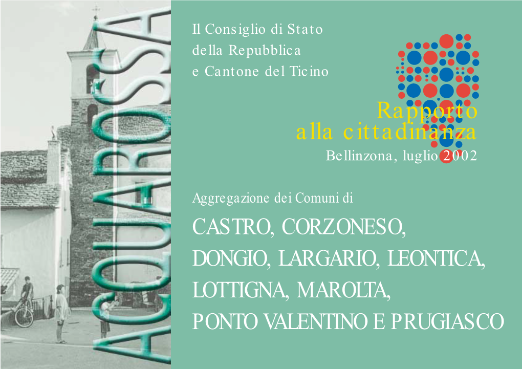 Rapporto Alla Cittadinanza Bellinzona, Luglio 2002