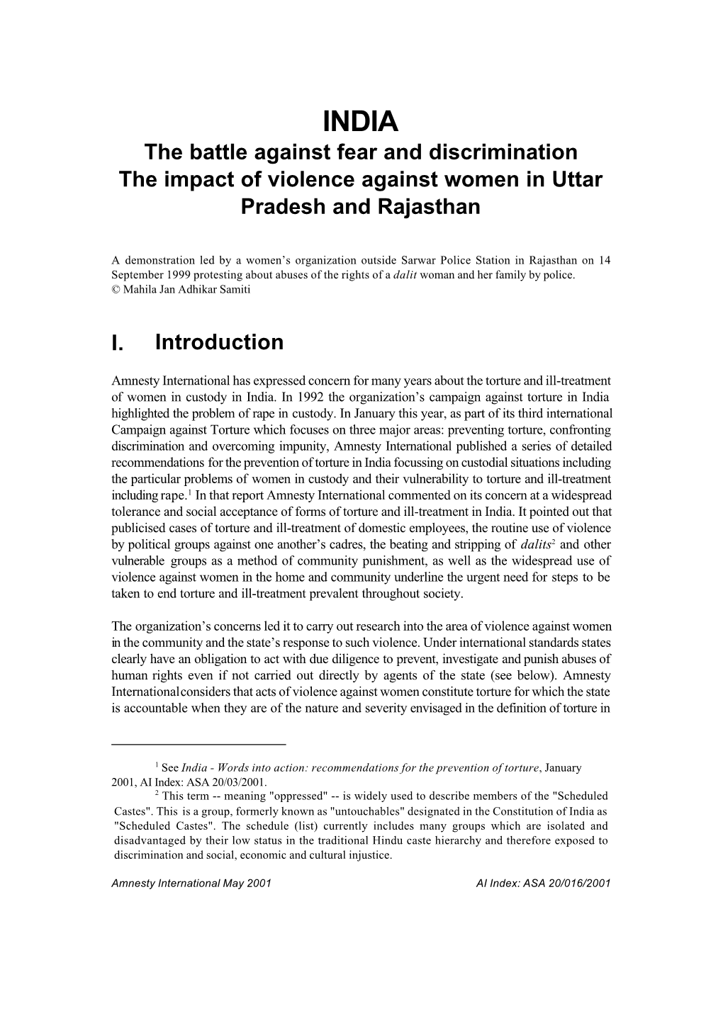 The Impact of Violence Against Women in Uttar Pradesh and Rajasthan