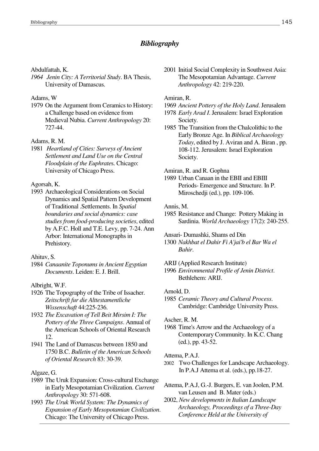 Early Bronze Age Settlement System and Village Life in the Jenin Region