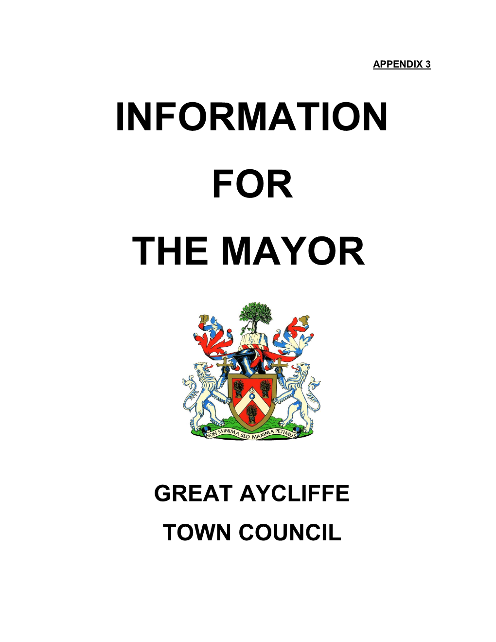 Information for the Mayor