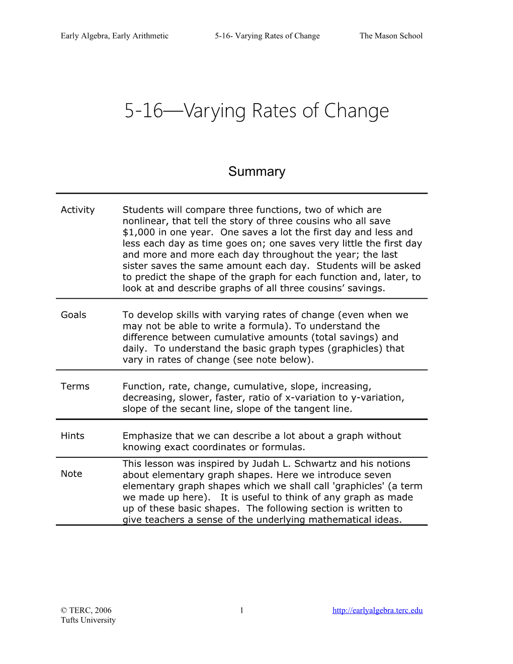 Non-Linear Changes