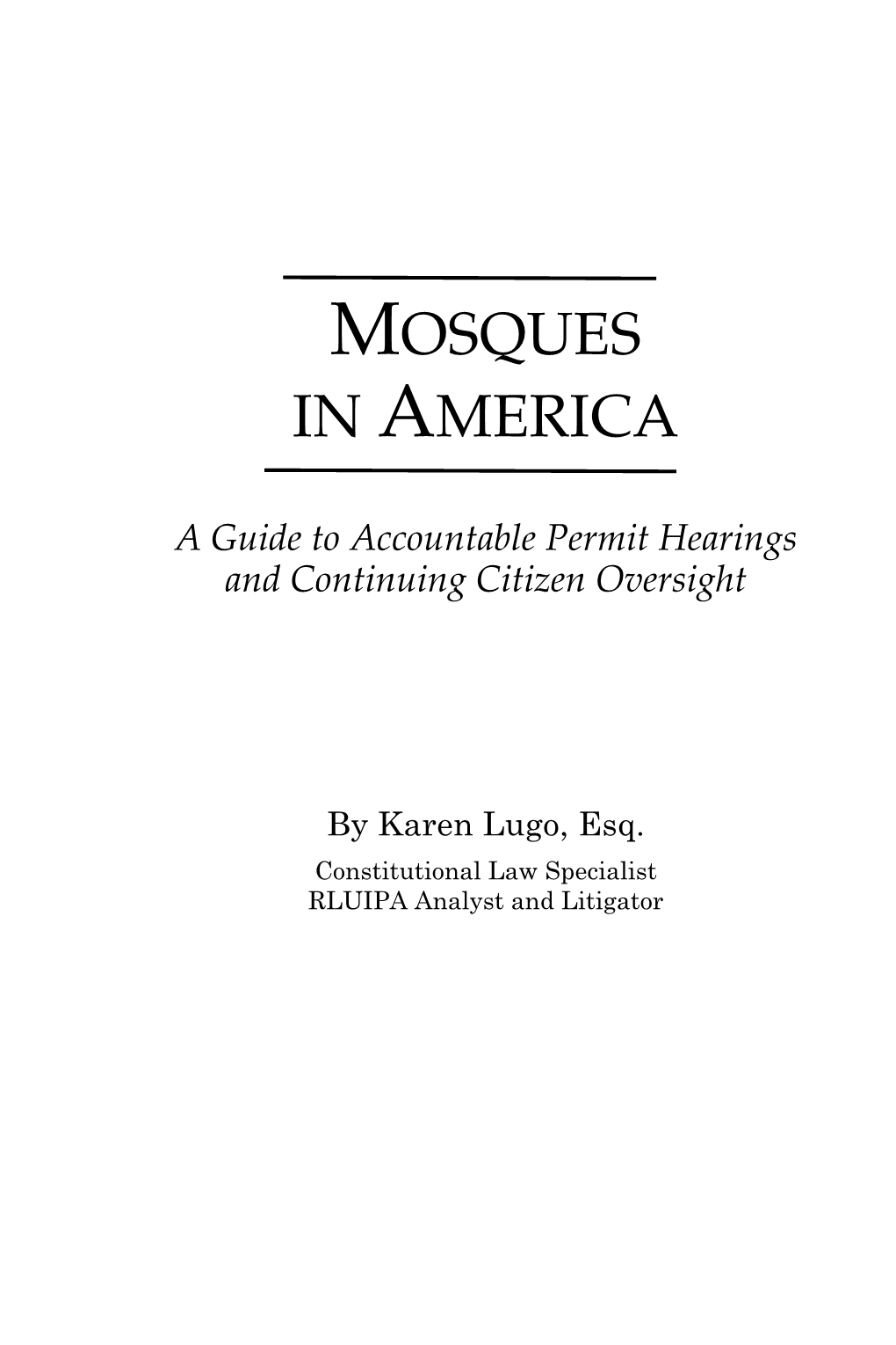 Mosques in America