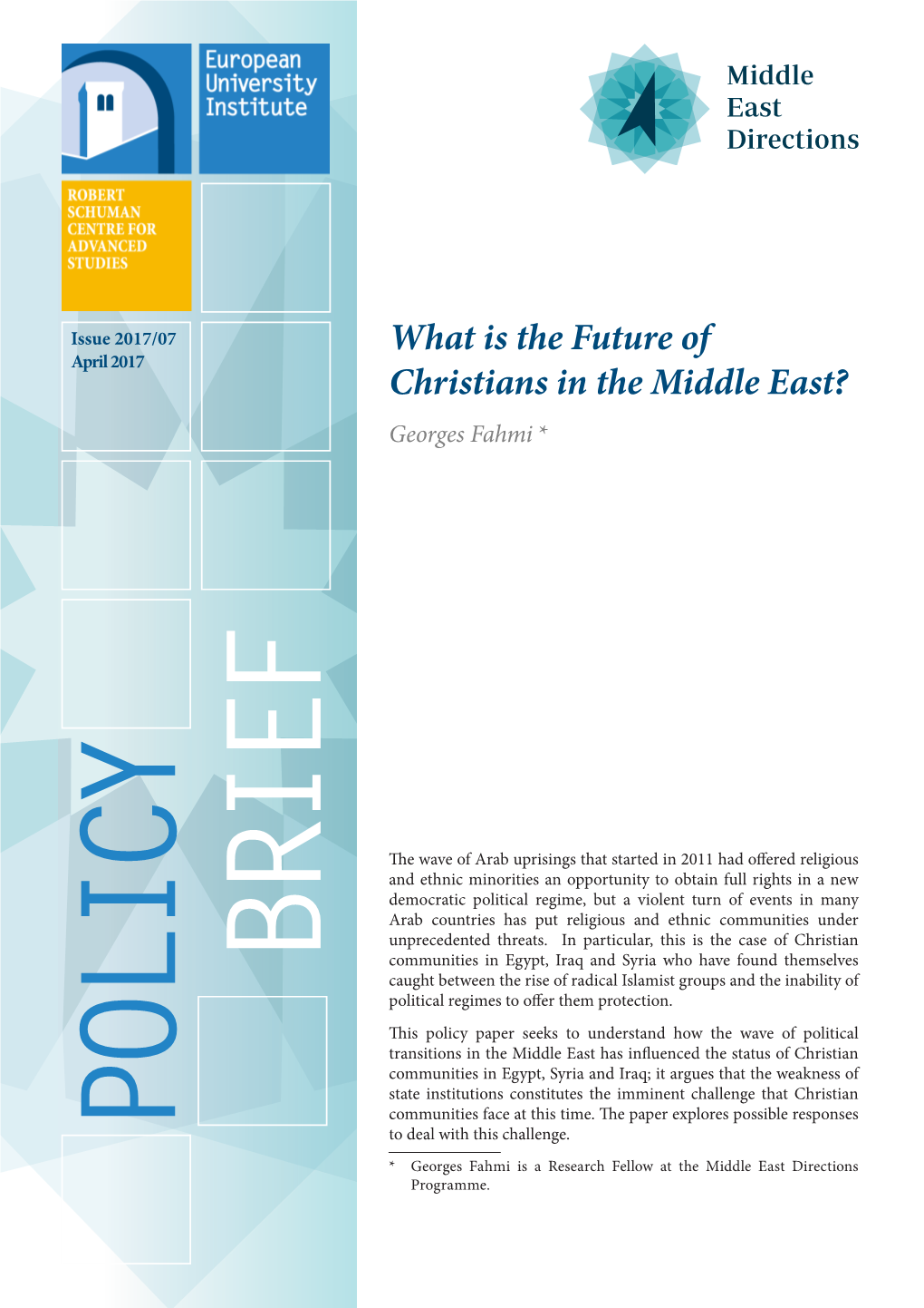 What Is the Future of Christians in the Middle East?