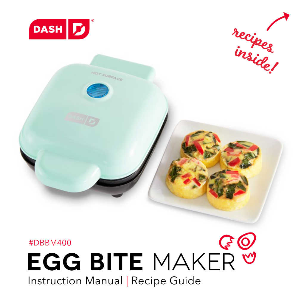 Egg Bite Maker Instruction Manual | Recipe Guide Egg Bite Maker