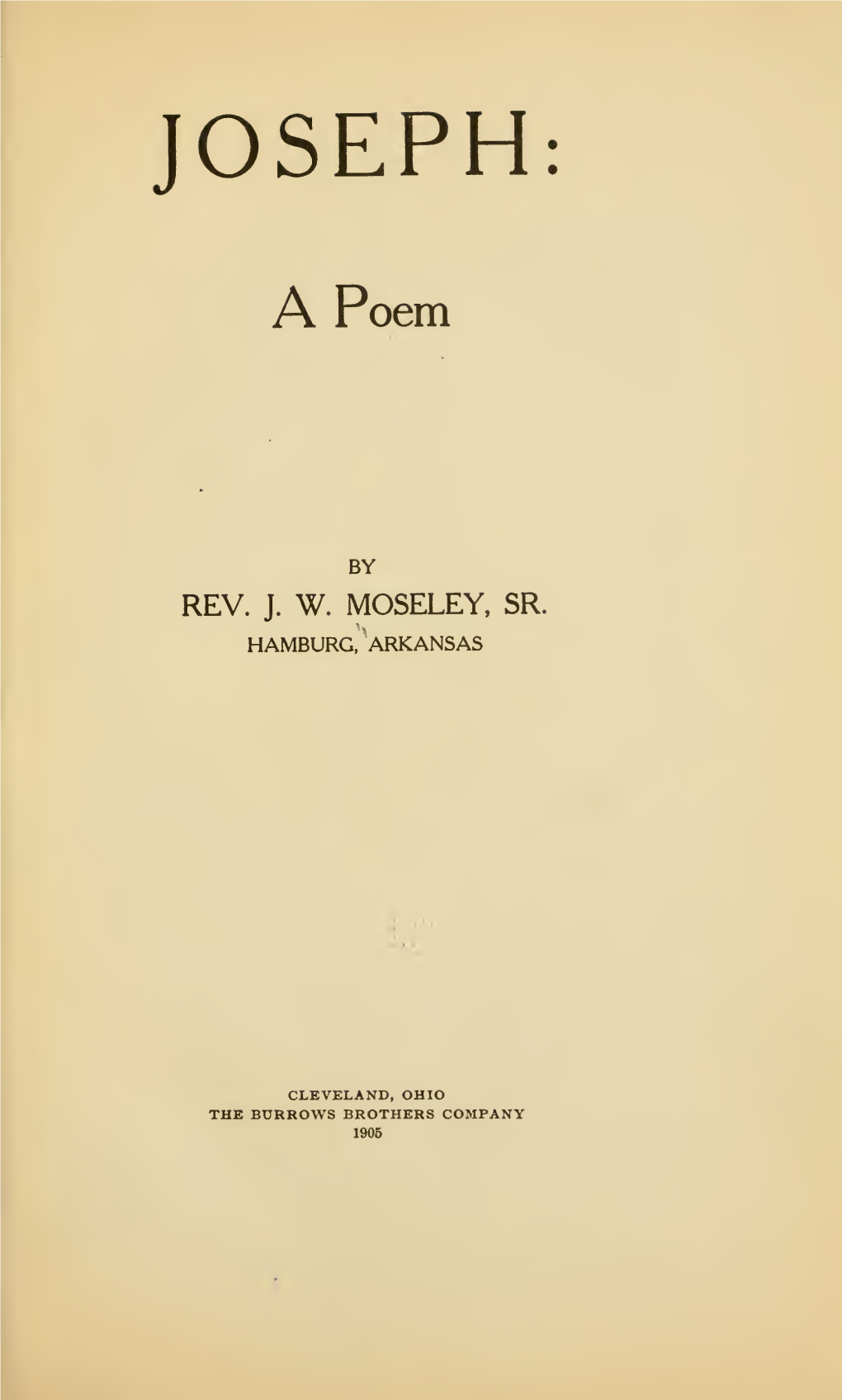 Joseph: a Poem Miss M