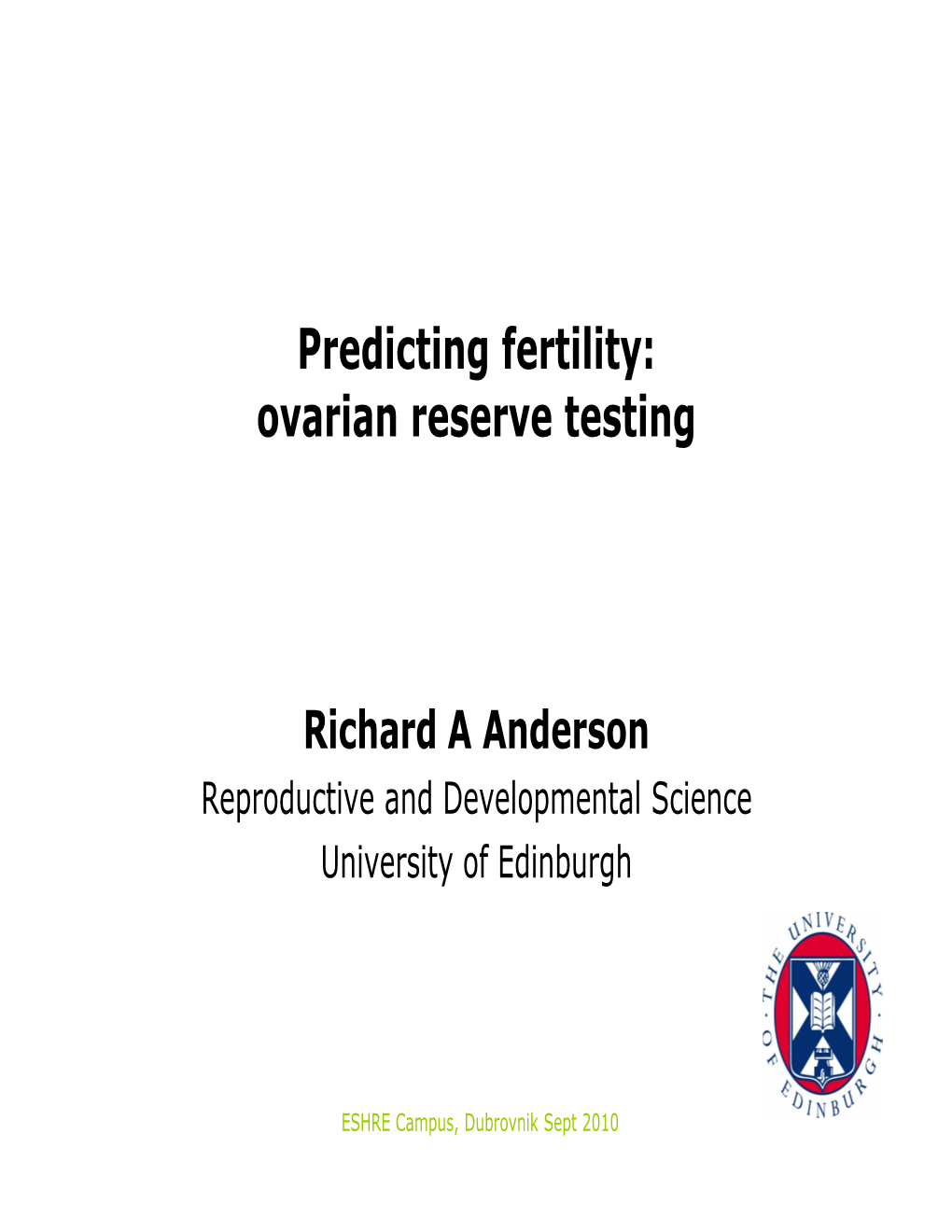 Ovarian Reserve Testing