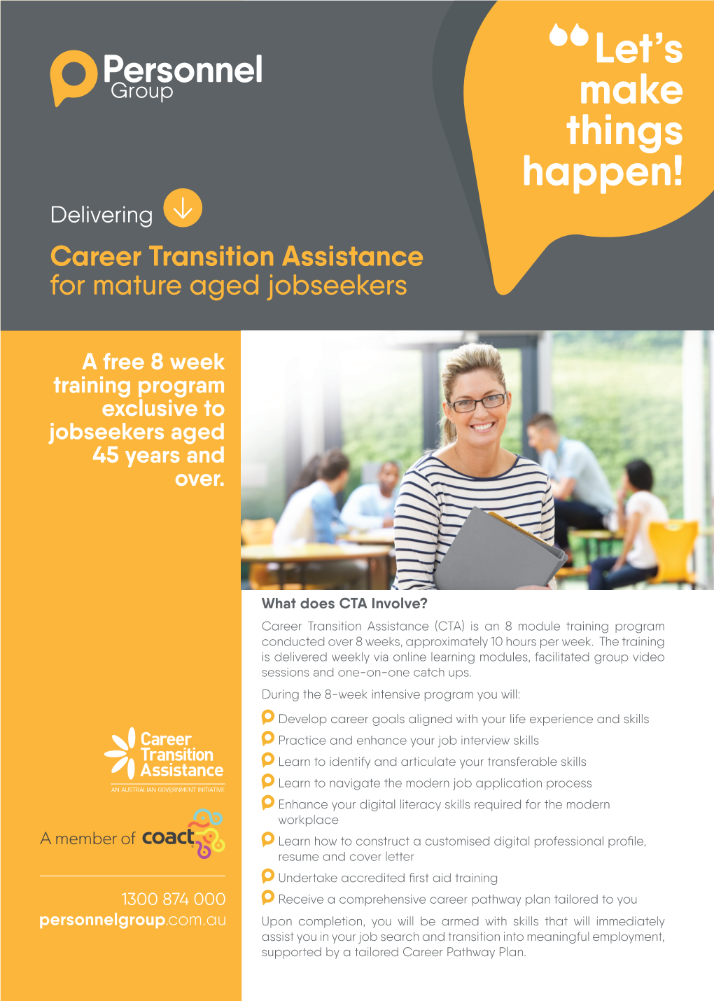 Career Transition Assistance for Mature Aged Jobseekers
