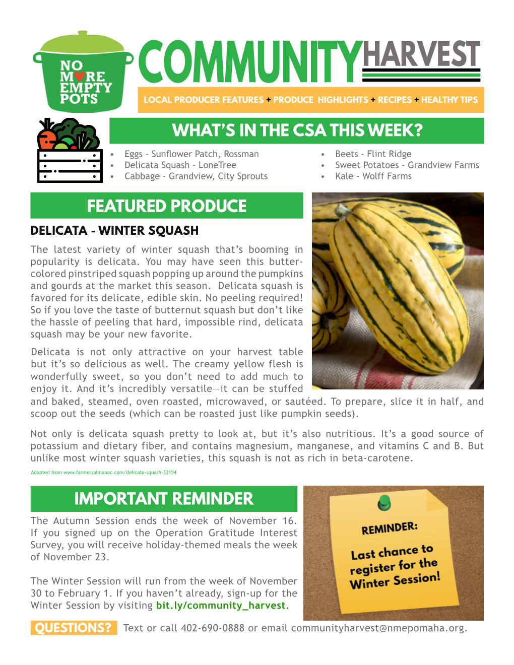 Communityharvest Local Producer Features + Produce Highlights + Recipes + Healthy Tips