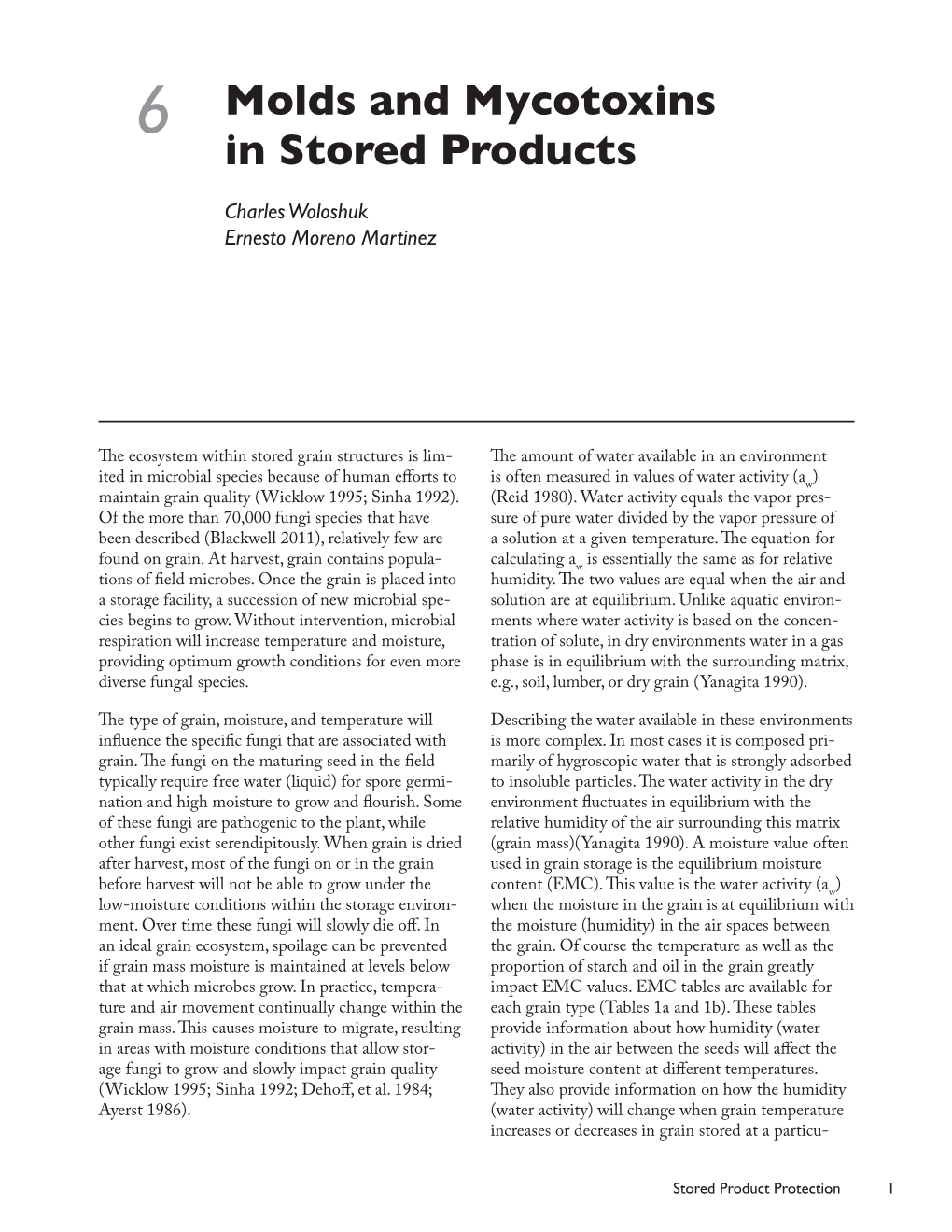 6 Molds and Mycotoxins in Stored Products