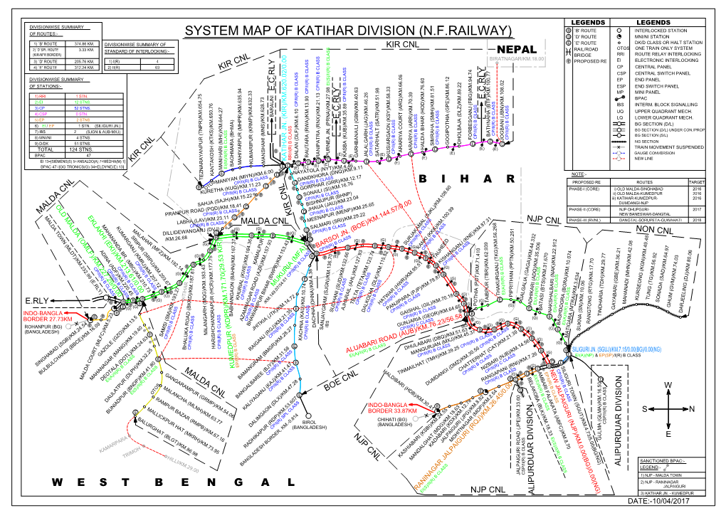 System Map of Katihar Division