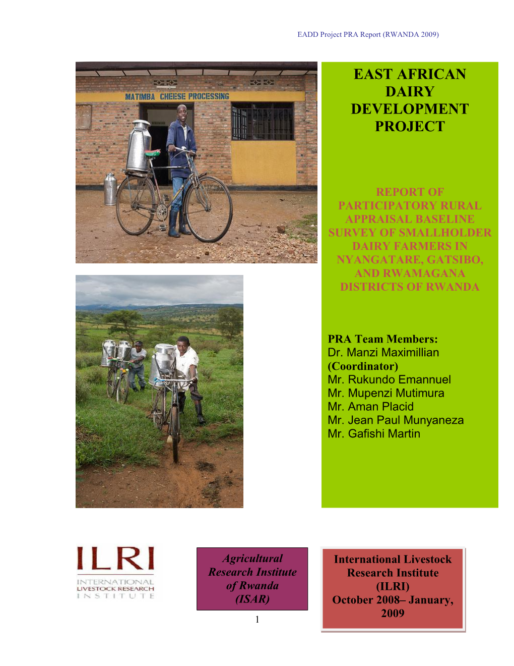 Participatory Rural Appraisal Report