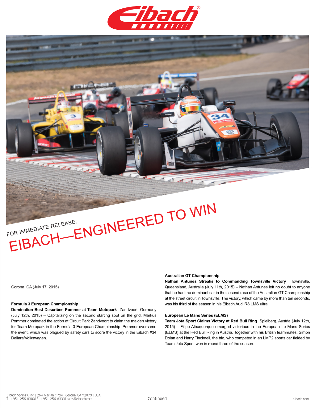 Eibach—Engineered to Win