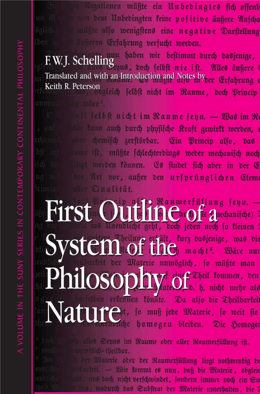 First Outlineof a Systemof the Philosophyof Nature