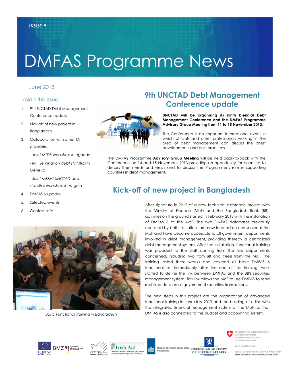 DMFAS Programme News