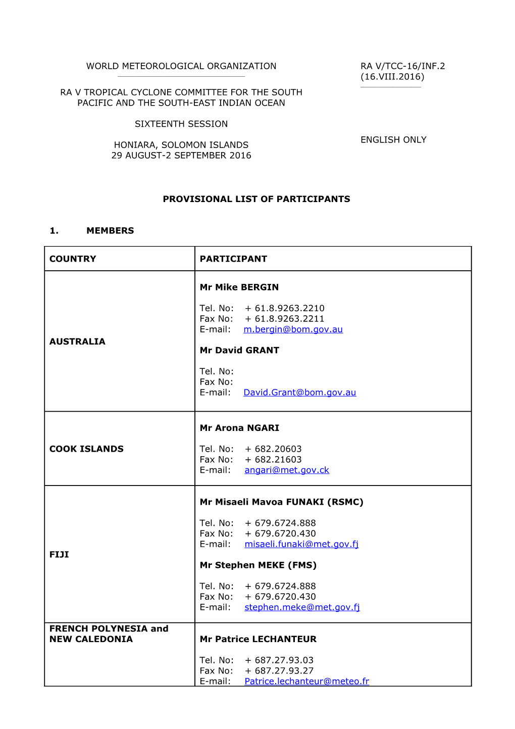 World Meteorological Organization s31