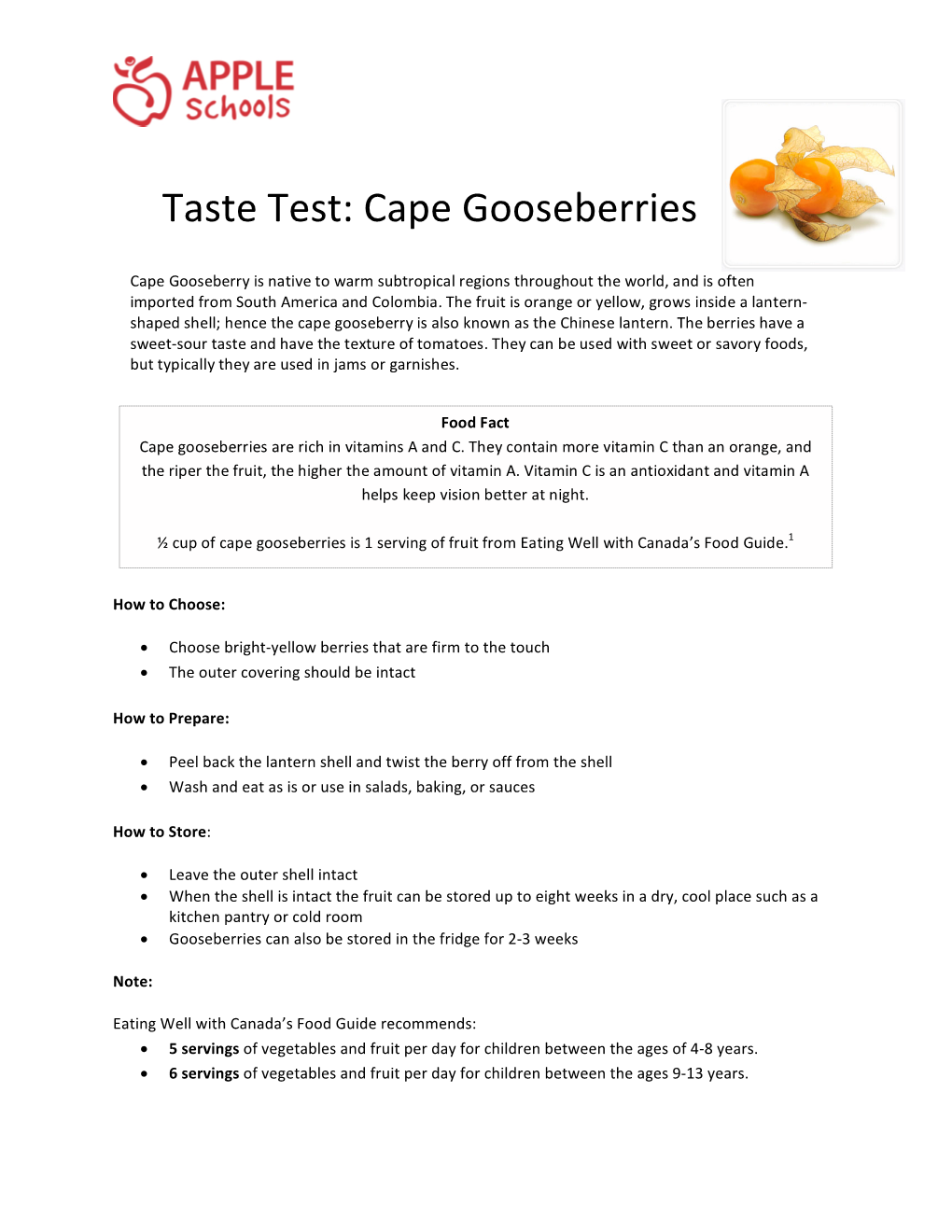 Taste Test: Cape Gooseberries