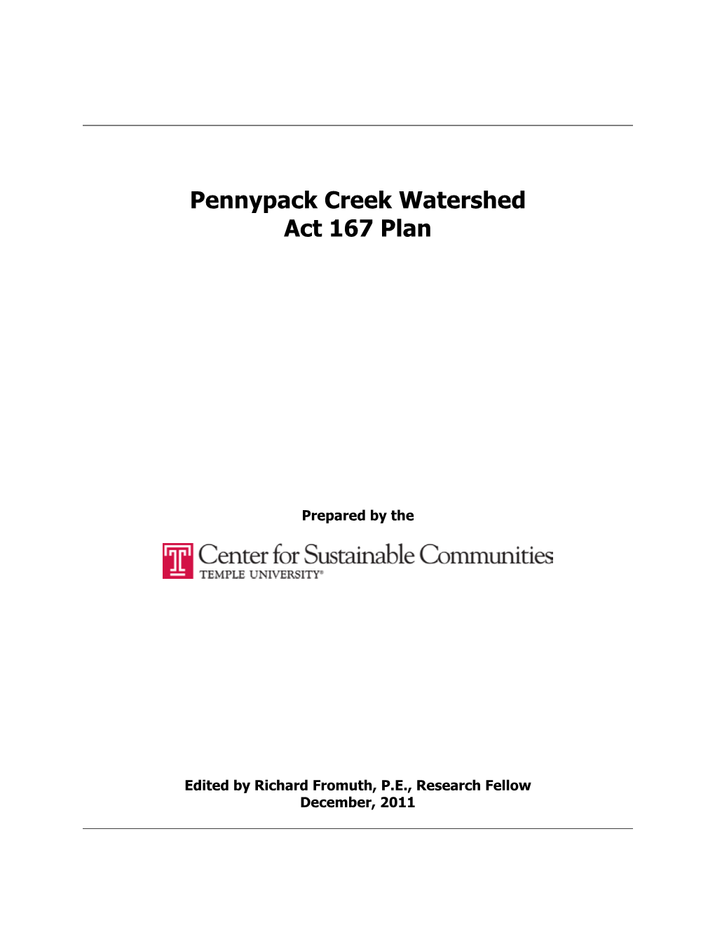 Pennypack Creek Act 167 Plan