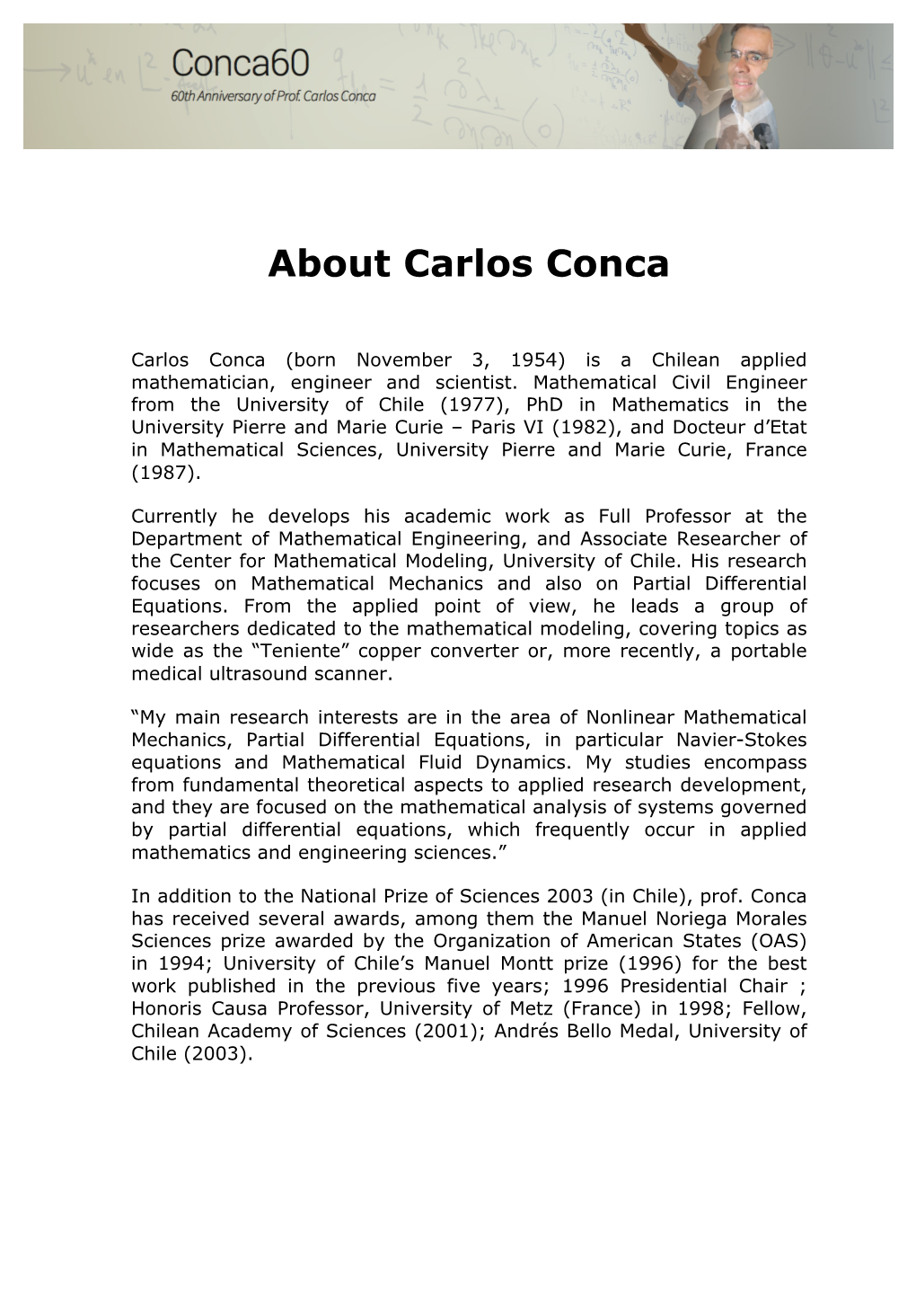 About Carlos Conca