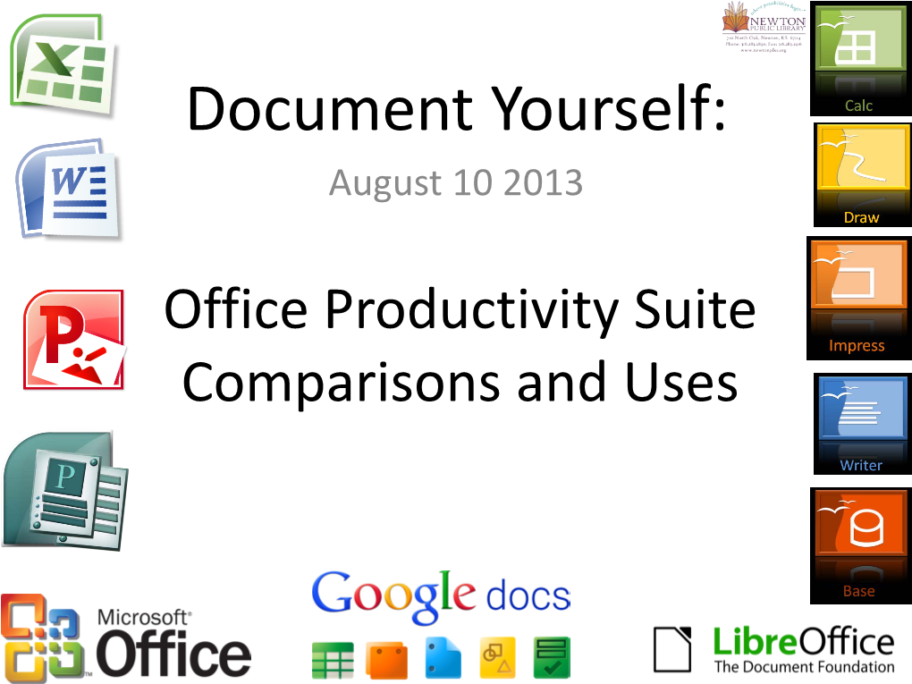 Document Yourself: Office Suite Comparisons and Uses