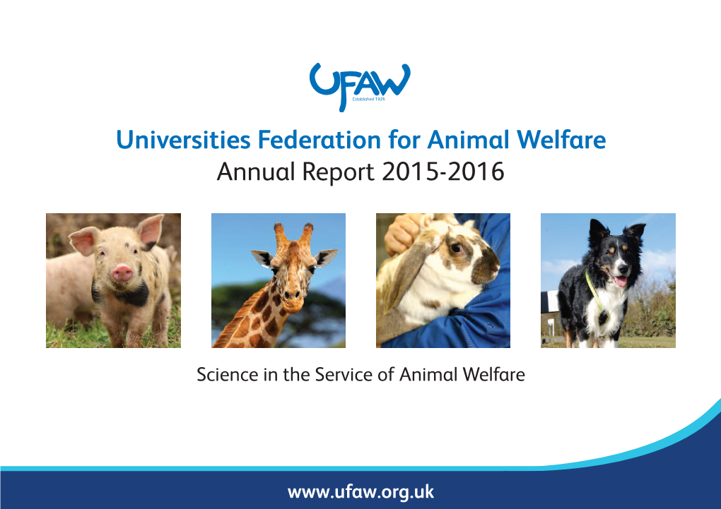 Universities Federation for Animal Welfare Annual Report 2015-2016