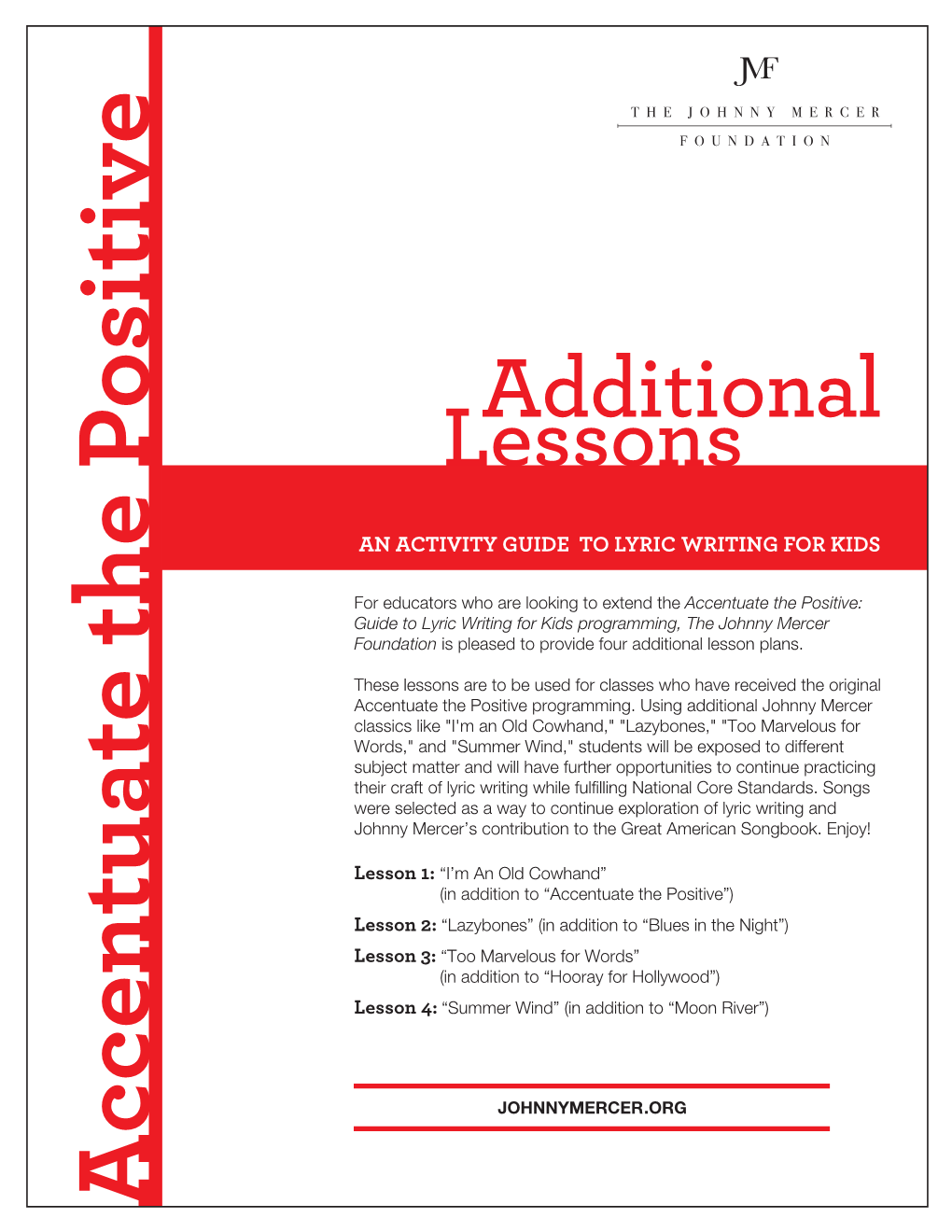 NEW** Download Additional Lessons