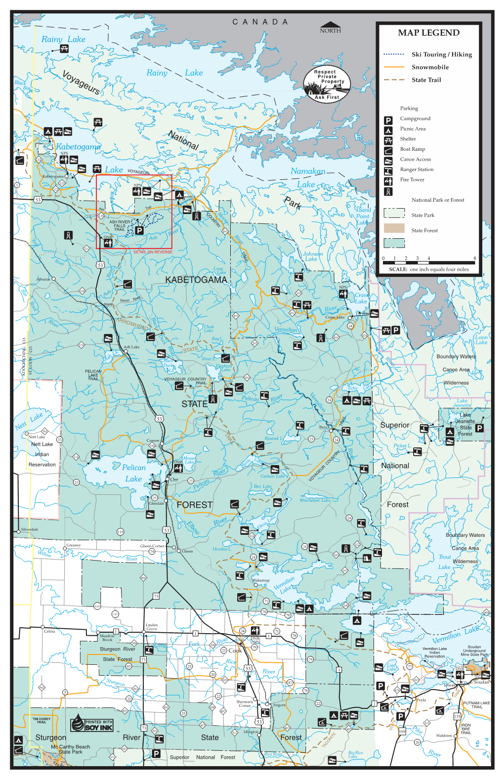 Kabetogama State Forest/Ash River Falls River Forest/Ash State Kabetogama Ski Touringarea Trail