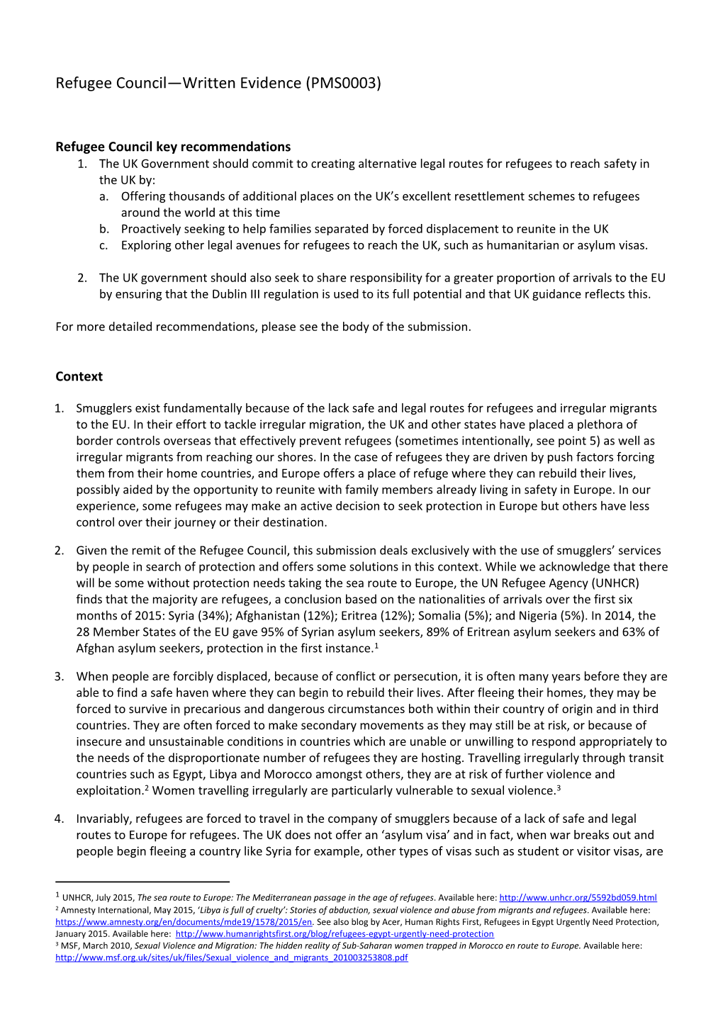 House of Lords EU Home Affairs Sub-Committee