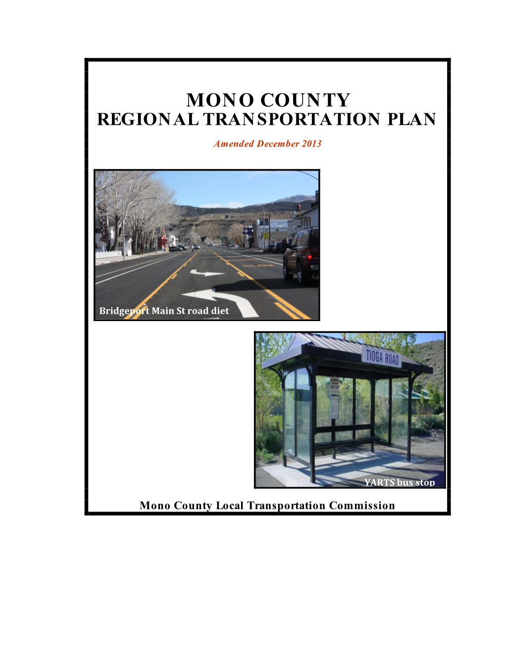 Existing Highway System, Mono County