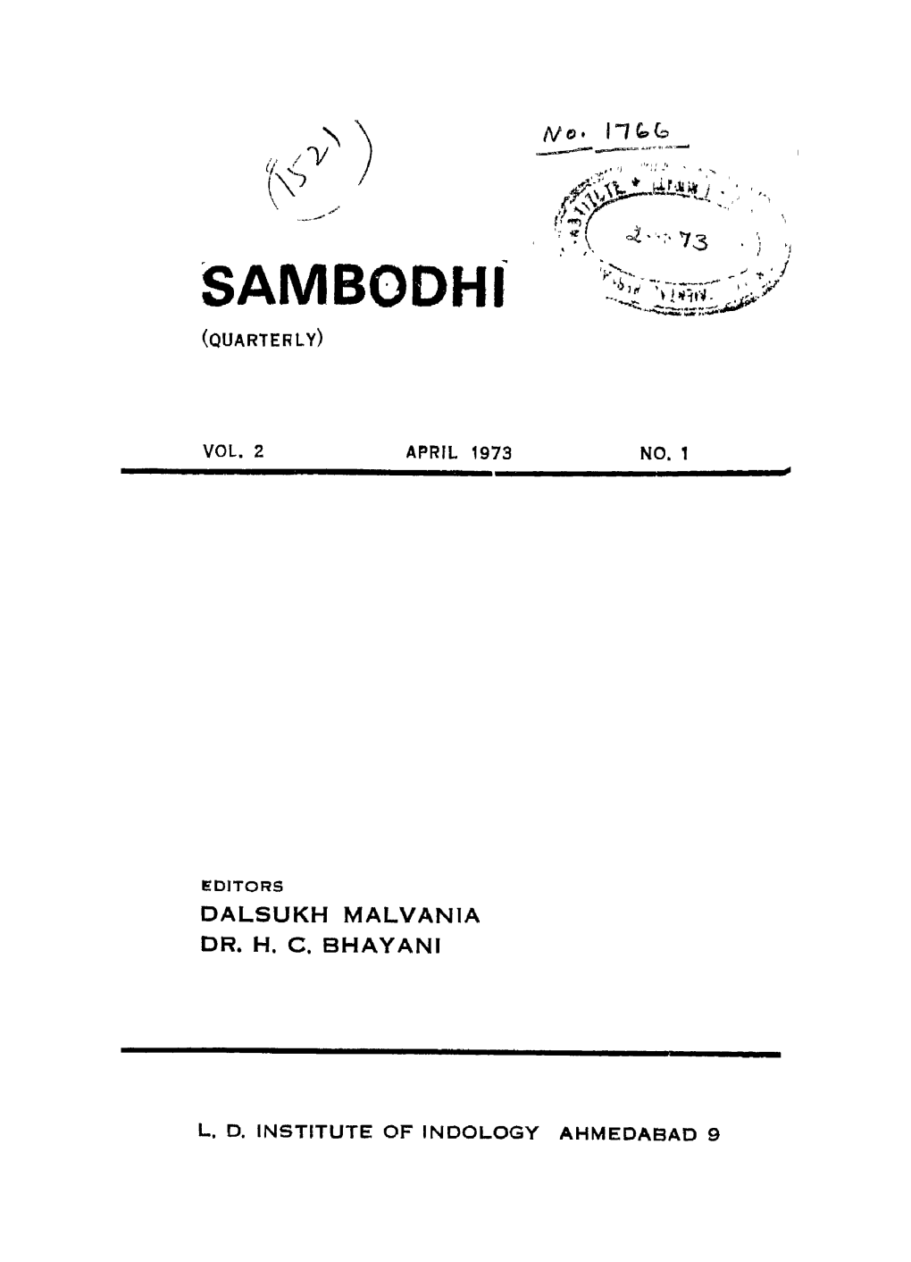 Sambodhi ^ (Quarterly)