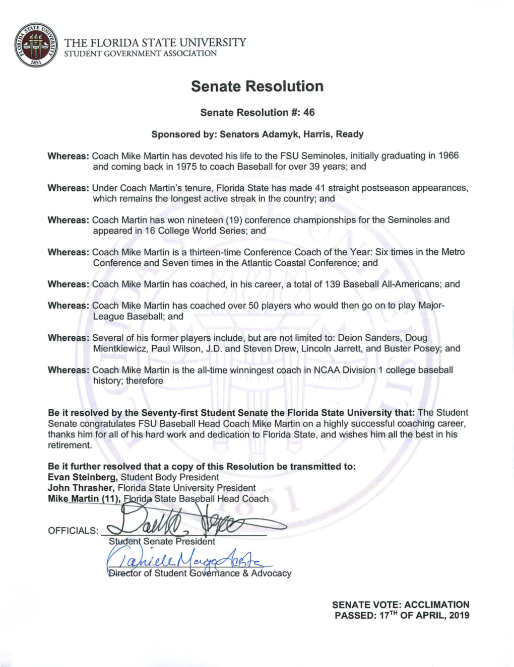 Senate Resolution