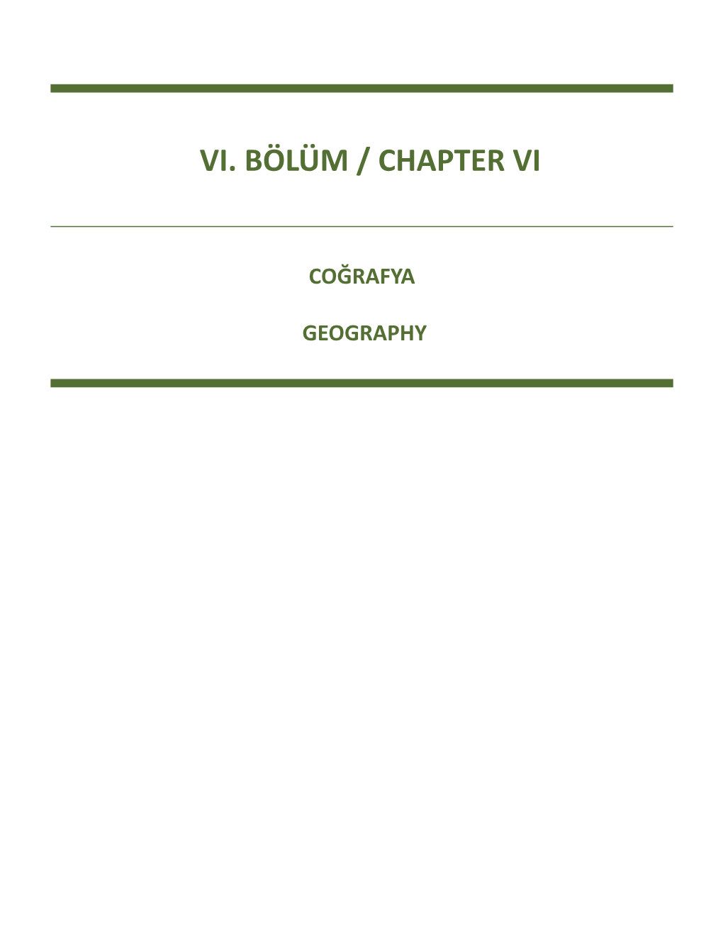 Vi. Bölüm / Chapter Vi