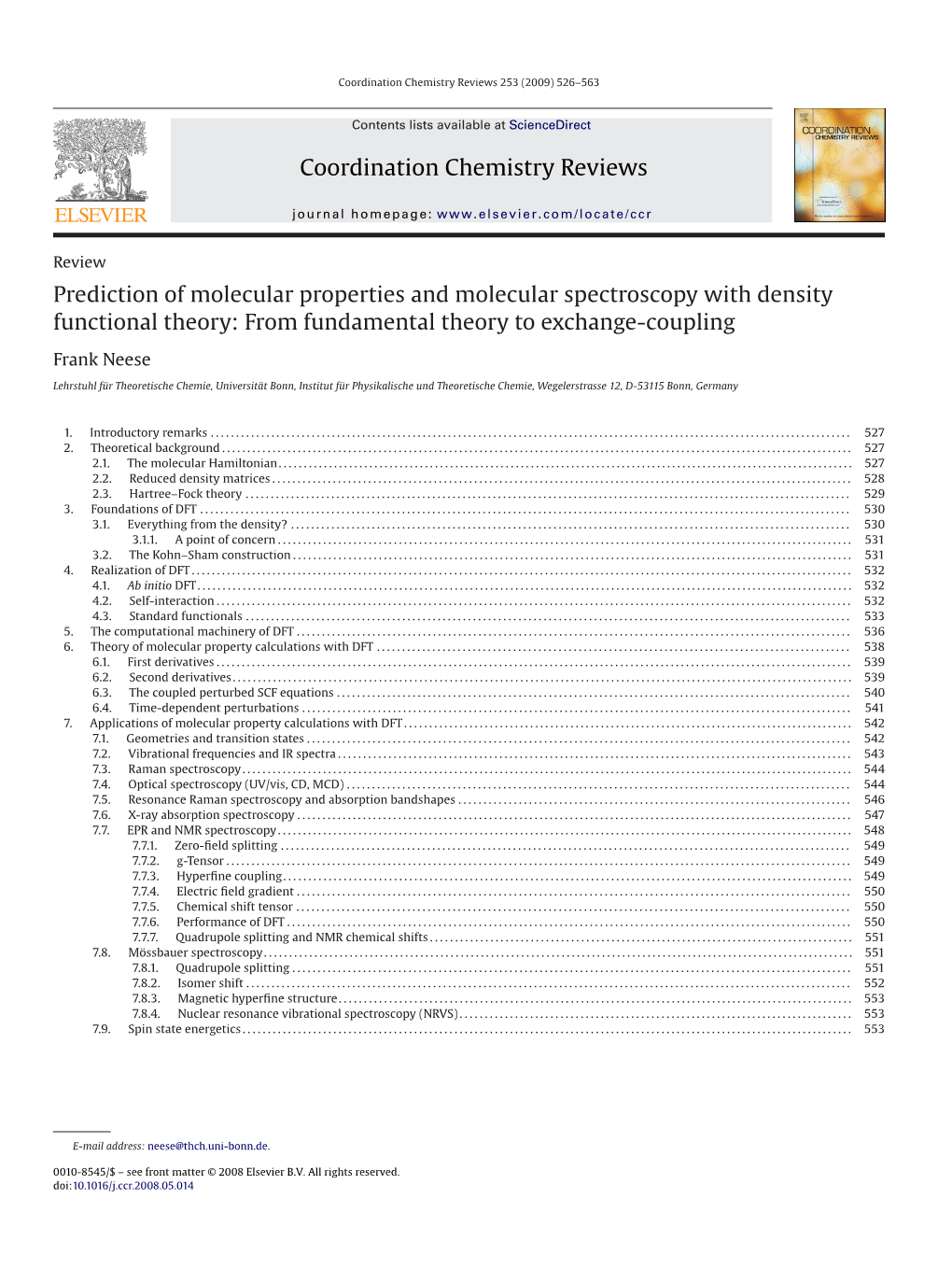 Coordination Chemistry Reviews 253 (2009) 526–563