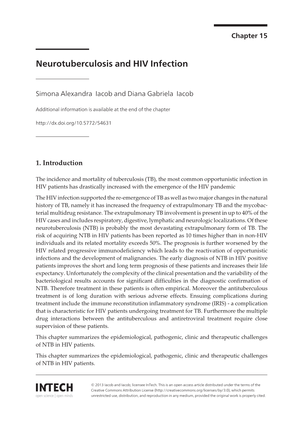 Neurotuberculosis and HIV Infection