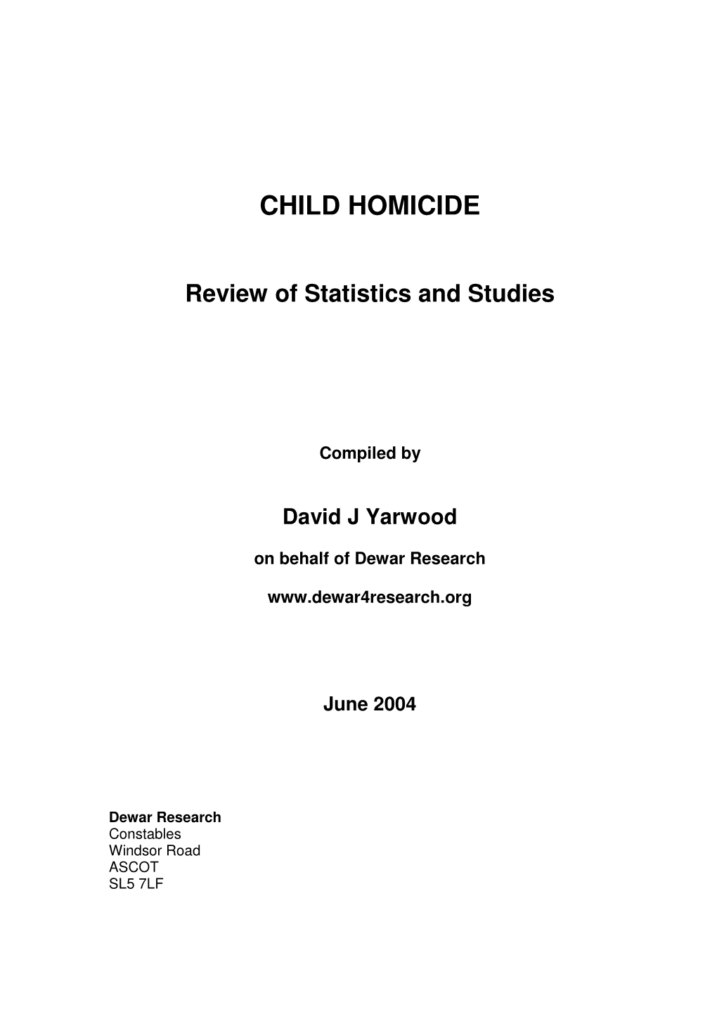 Child Homicide