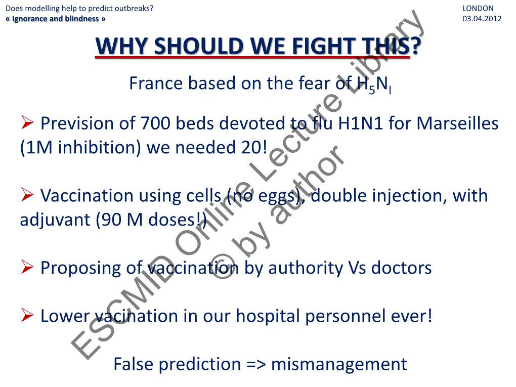 Avian Flu and H1N1 - Reductionism + Speculation = Big Waste