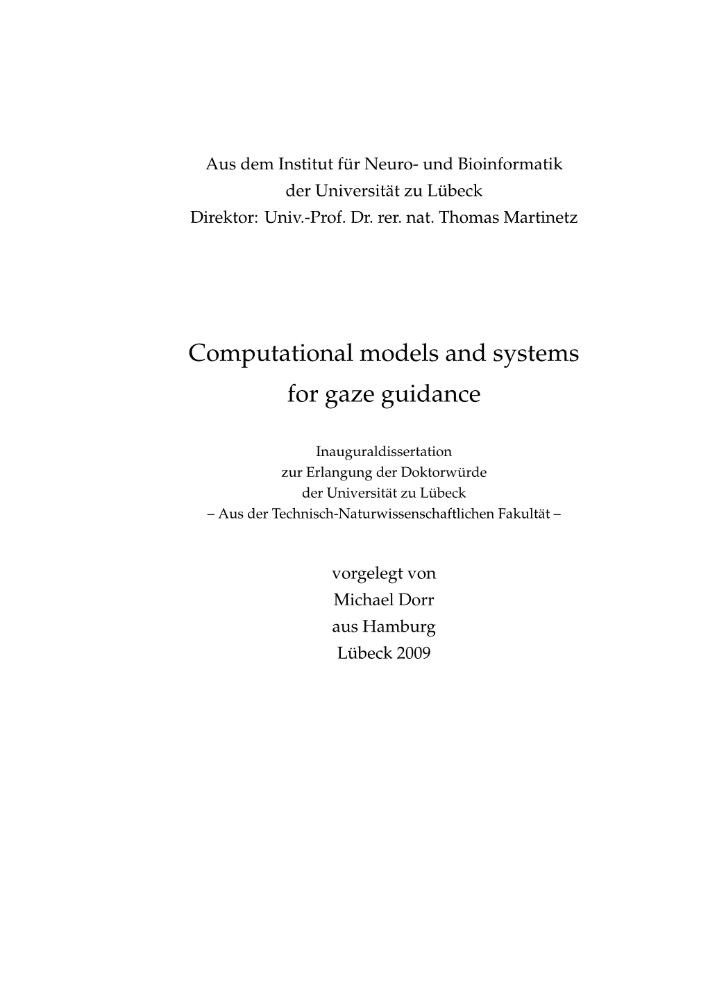 Computational Models and Systems for Gaze Guidance