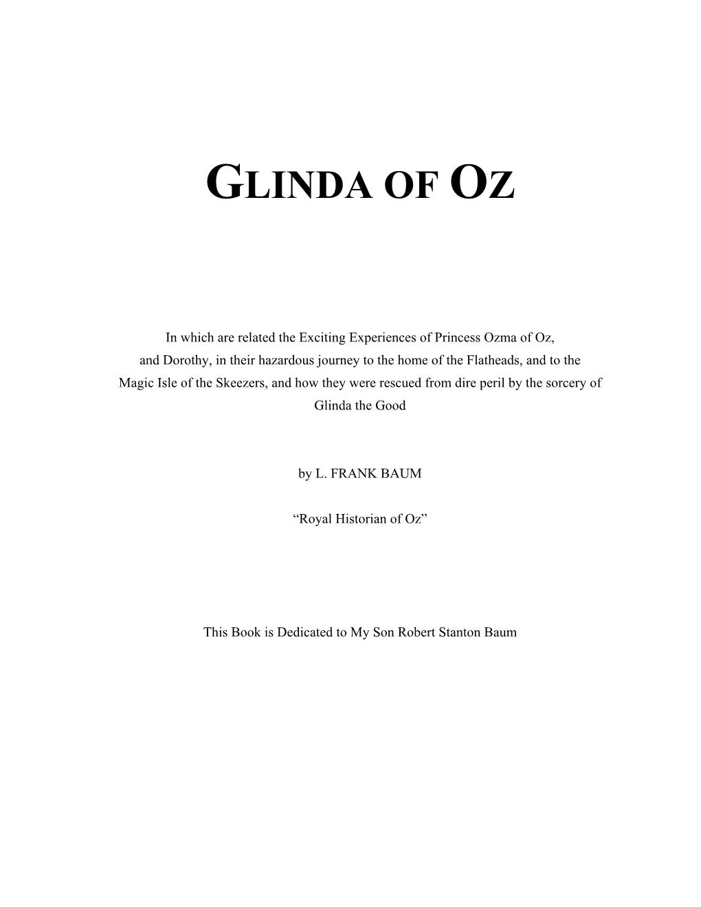 Glinda of Oz