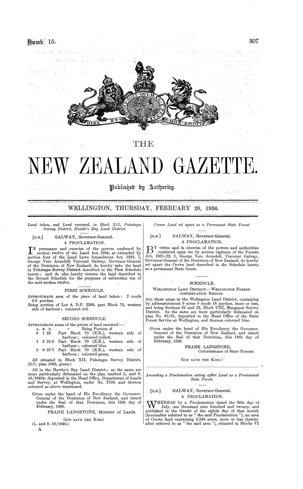 No 15, 20 February 1936