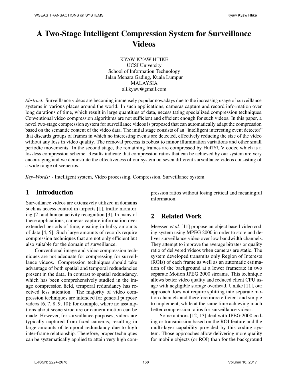 A Two-Stage Intelligent Compression System for Surveillance Videos